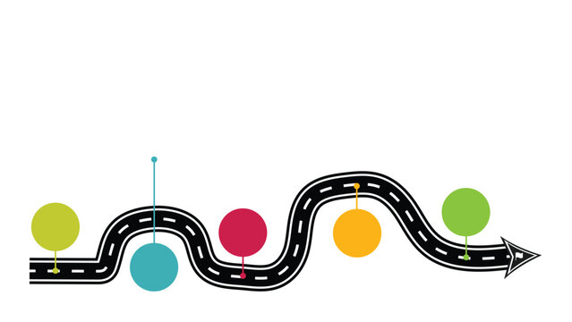 Roadmap infographic presentation layout fully editable.