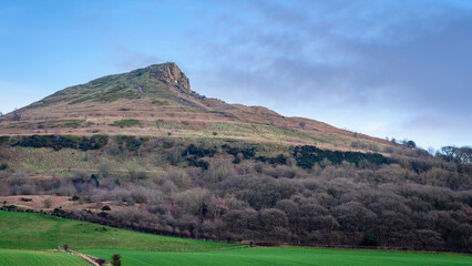 Roseberry Topping from the West.  Roseberry Topping is a distinctive hill in North Yorkshire and is popular with walkers and ramblers