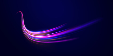 Concept of leading in business, Hi tech products, warp speed wormhole science vector design. Horizontal speed lines background.