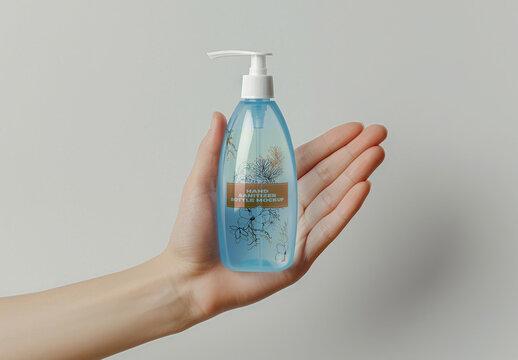 Hand Sanitizer Bottle Mockup Template
