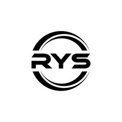 RYS letter logo design with white background in illustrator, vector logo modern alphabet font overlap style. calligraphy designs for logo, Poster, Invitation, etc. - obrazy, fototapety, plakaty