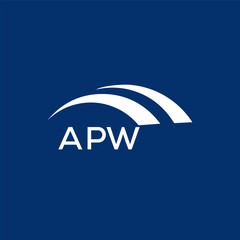 APW  logo design template vector. APW Business abstract connection vector logo. APW icon circle logotype.
