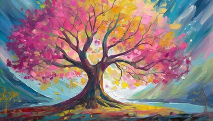 Obraz na płótnie Canvas Blooming sakura tree