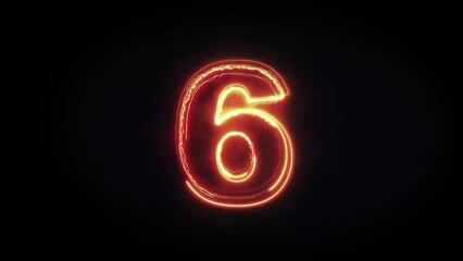 countdown 10 to 1 neon effect