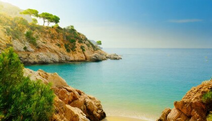Obraz premium beautiful mediterranean tropical beach background