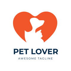 Simple Pet lover logo design