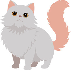 cute persian cat pet vector illustration