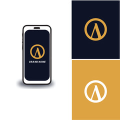 AO Alphabet letters Initials Monogram logo