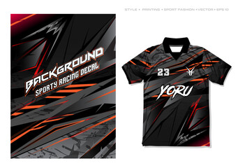 Naklejka premium sublimation sporty racing orange metal black abstract racing motorsport grunge stripes motorcross car decal livery vinyl futuristic design