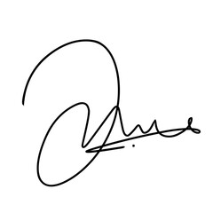 Hand drawn signature 