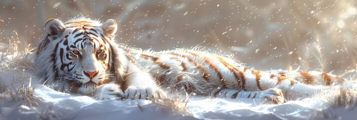 White Tiger Waking, Background HD For Designer