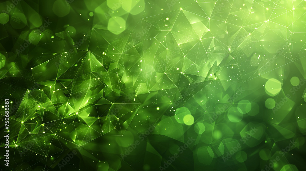 Wall mural green abstract green light abstract ,background polygon elegant background and frame background,gene
