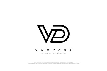 Initial Letter VD Logo Design