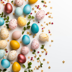 Fototapeta na wymiar Painted Easter Eggs on a white background