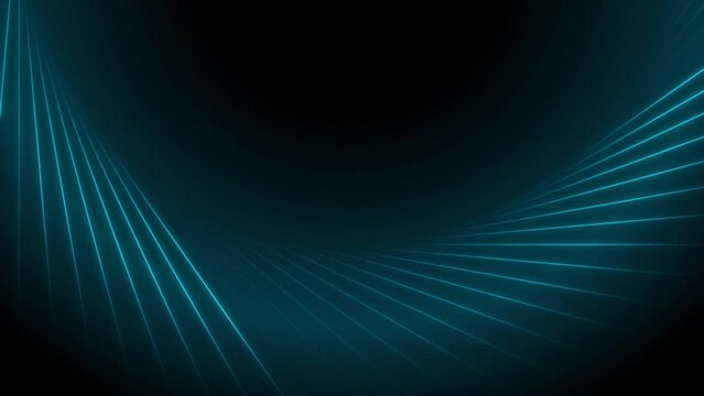 Blue minimal round glowing lines abstract futuristic tech background. Seamless looping motion design. Video animation Ultra HD 4K 3840x2160