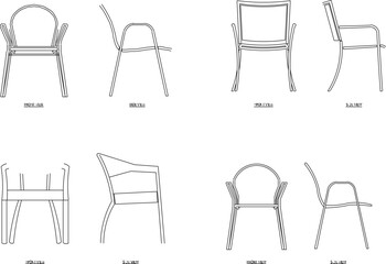 Vector sketch illustration of traditional ethnic vintage classic iron material relaxing armchair design