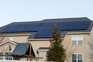 solar panels on the roof