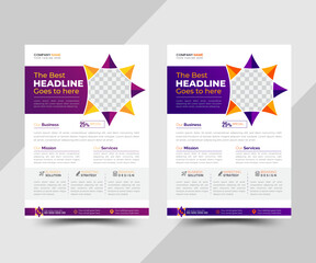 Corporate business flyer template design, Business Flyer, marketing, business proposal, promotion, advertise, publication,  vector design, abstract business flyer