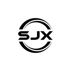 SJX letter logo design with white background in illustrator, vector logo modern alphabet font overlap style. calligraphy designs for logo, Poster, Invitation, etc.