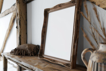 Aesthetic Empty Horizontal Frame Mockup, Frame blank mock up