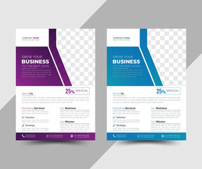 Corporate business flyer template design, Business Flyer, marketing, business proposal, promotion, advertise, publication,  vector design, abstract business flyer
