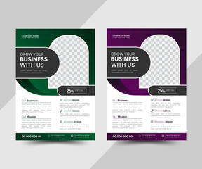 Corporate business flyer template design, Business Flyer, marketing, business proposal, promotion, advertise, publication,  vector design, abstract business flyer
