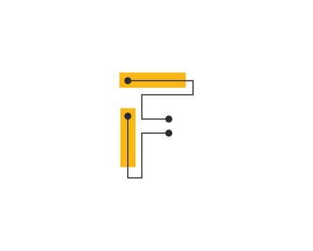 recommend clip art: creative letter F logo design vector
