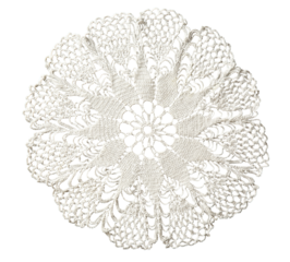 Crocheted lace napkin