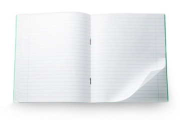 Notebook isolated on the white background