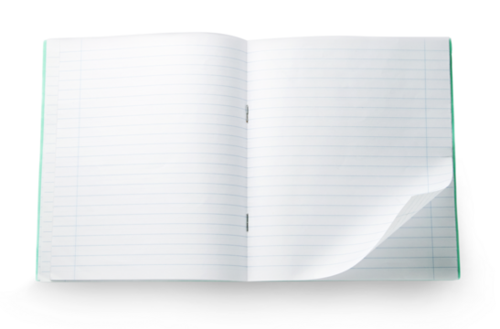 Notebook isolated on the white background