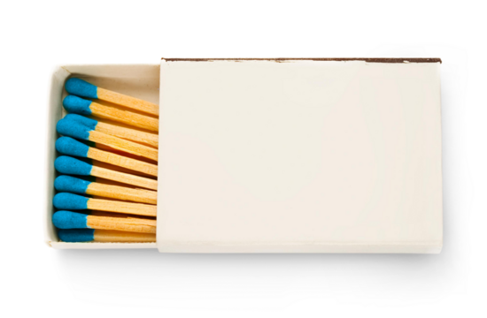 Matchbox isolated on the white background