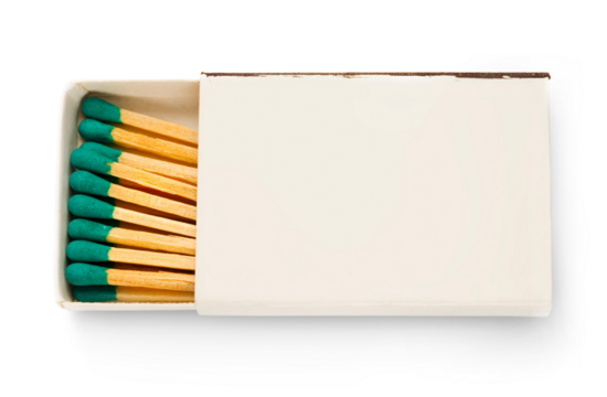 Matchbox isolated on the white background