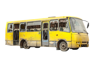 Obraz na płótnie Canvas Broken bus