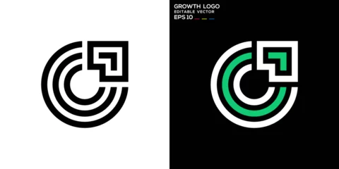 Foto op Plexiglas Vector template of growth logo, arrow, up, success, EPS 10 © GoedangVector