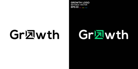 Vector template of growth logo, arrow, up, success, EPS 10