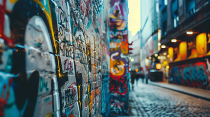 Fototapeta na wymiar Kaleidoscopic Urban Murals: A Celebration of Graffiti Art