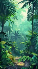Fototapeta na wymiar Tropical Jungle Background