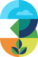 Number 3- Ecological Digits Concept Series