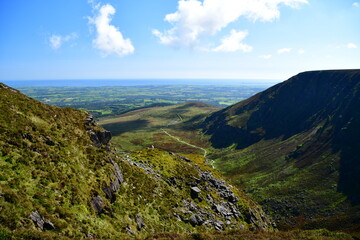 Fototapeta na wymiar View from the top of the Comeragh mountain