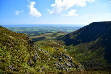 Fototapeta premium View from the top of the Comeragh mountain