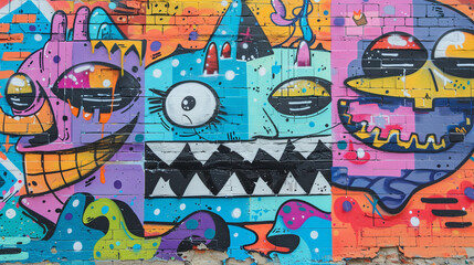 Street Symphony: Vivid Graffiti Masterpieces on Urban Walls