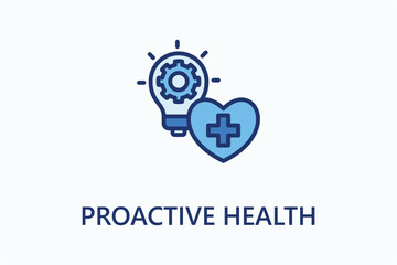 Proactive Health icon or logo sign symbol vector illustration