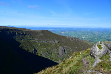 View from the top of the Comeragh mountains