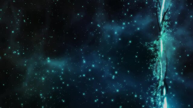 Blue galaxy Stars Animation Background 