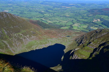 View to Coumshingaun lake from the top of the Comeragh mountain