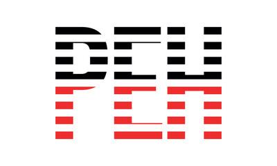 PEH three initial letter iconic line negative space minimal logo design vector template. monogram, abstract, wordmark, business, typography, minimalist, brand, company, flat, modern, unique, simple