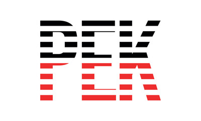 PEK three initial letter iconic line negative space minimal logo design vector template. monogram, abstract, wordmark, business, typography, minimalist, brand, company, flat, modern, unique, simple