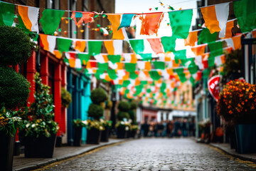 Generative AI image composition modern art st Patrick day holiday festival carnival