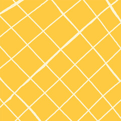 Vector hand drawn cute checkered pattern. Plaid geometrical simple texture. Crossing lines. Abstract cute delicate pattern ideal for fabric, textile, wallpaper.