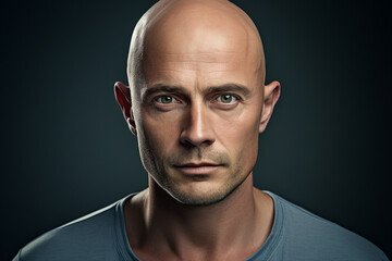 Picture of male cancer patient fighting with cancer created with generative AI technology